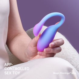 Смарт-віброяйце Magic Motion Flamingo Max Blue 2 в 1: віброяйце та тренажер Кегеля, 10 режимів - №11