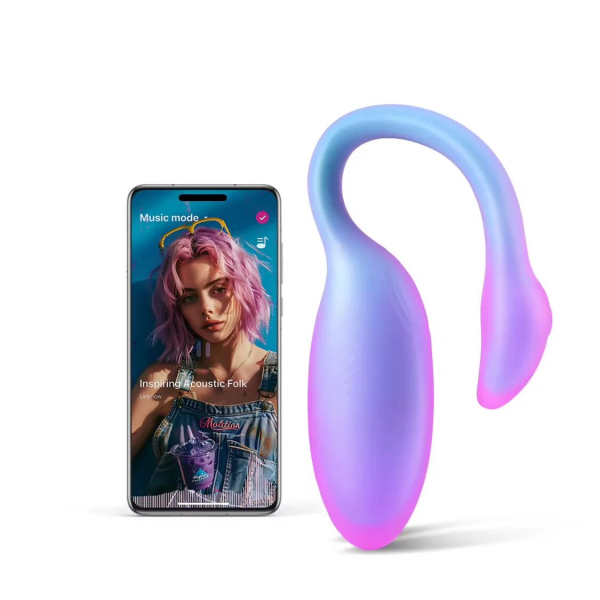 Смарт-віброяйце Magic Motion Flamingo Max Blue 2 в 1: віброяйце та тренажер Кегеля, 10 режимів - фото