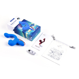 Смарт-вібратор Magic Motion Ponder Blue, подвійна стимуляція, віброяйце+язичок для клітора - №5