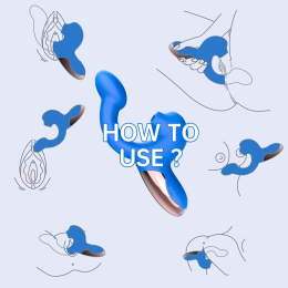 Смарт-вібратор Magic Motion Ponder Blue, подвійна стимуляція, віброяйце+язичок для клітора - №10