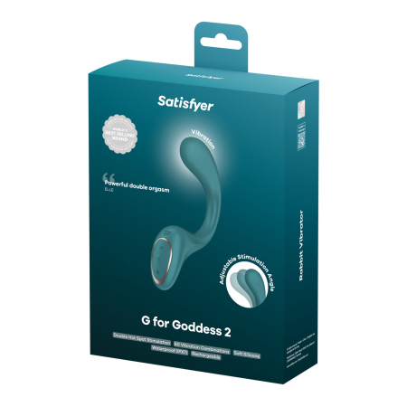 Вагінально-кліторальний вібратор Satisfyer G for Goddess 2 Bottle Green, 2 мотори - фото №5