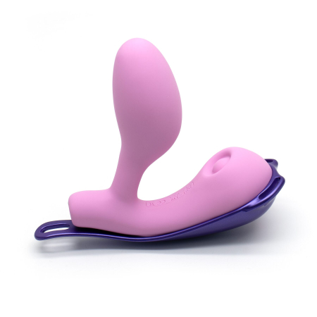 Віброяйце під одяг KISSTOY Viosecret Pro, з пульсацією для клітора, трусики-стрепи в комплекті - фото