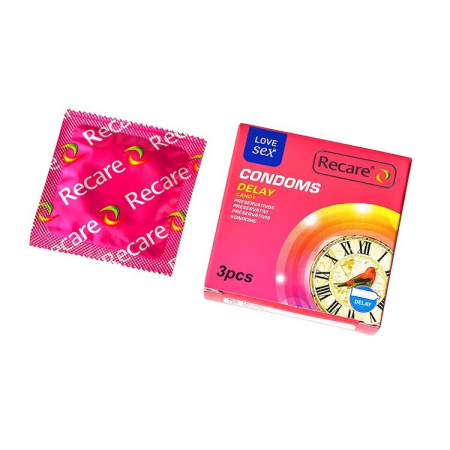 Презервативи Recare Delay Candy Condoms 3 шт, пролонгувальний ефект, цукерковий аромат - фото