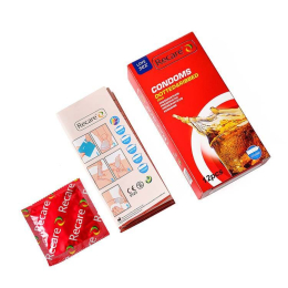 Презервативи Recare Cola Dotted&Ribbed Condoms 12 шт, з пухирцями та ребрами, аромат: Кола - - фото №3