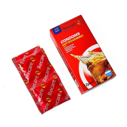 Презервативи Recare Cola Dotted&Ribbed Condoms 12 шт, з пухирцями та ребрами, аромат: Кола - - фото №2