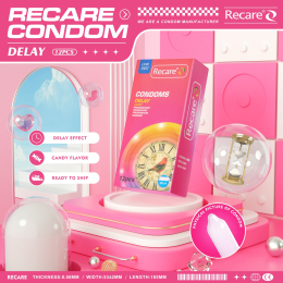 Презервативи Recare Delay Candy Condoms 12 шт, пролонгувальний ефект, цукерковий аромат - - фото №5