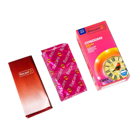 Презервативи Recare Delay Candy Condoms 12 шт, пролонгувальний ефект, цукерковий аромат - фото №3