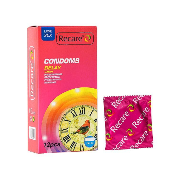 Презервативи Recare Delay Candy Condoms 12 шт, пролонгувальний ефект, цукерковий аромат - фото