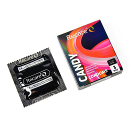 Презервативи Holographic Recare Delay Candy Condoms 3 шт, пролонгувальний ефект, цукерковий аромат - - фото №2