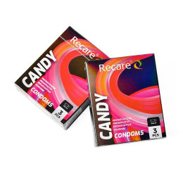 Презервативи Holographic Recare Delay Candy Condoms 3 шт, пролонгувальний ефект, цукерковий аромат - - фото №3