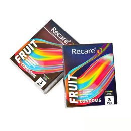 Презервативи Holographic Recare Fruit Flavour Condoms 3 шт, аромати: м'ята, банан, полуниця - №4