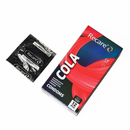 Презервативи Holographic Recare Cola Dotted&Ribbed Condoms 12шт, з пухирцями і ребрами, аромат: Кола - фото №3