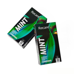 Презервативи Holographic Recare Ultra Thin Mint Condoms 12шт, ультратонкі, аромат: м'ята - - фото №3