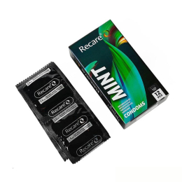 Презервативи Holographic Recare Ultra Thin Mint Condoms 12шт, ультратонкі, аромат: м'ята - - фото №2