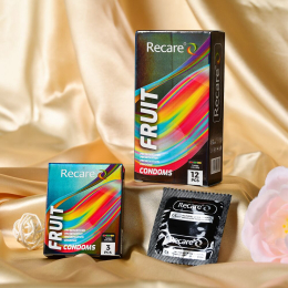 Презервативи Holographic Recare Fruit Flavour Condoms 12 шт, аромати: м'ята, банан, полуниця - - фото №6