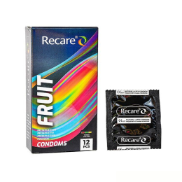 Презервативи Holographic Recare Fruit Flavour Condoms 12 шт, аромати: м'ята, банан, полуниця - фото