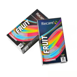 Презервативи Holographic Recare Fruit Flavour Condoms 12 шт, аромати: м'ята, банан, полуниця - - фото №4