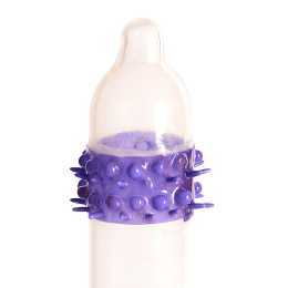 Насадка на член Recare Yellow Monster Spike Condom (презерватив з рядами пухирців та шипів) - - фото №2