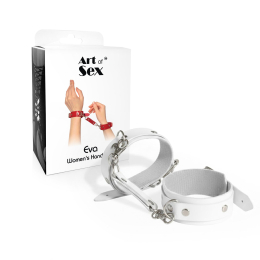 Наручники із екошкіри Art of Sex - Eva, колір білий - №2