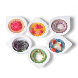 Насадка на член Recare Yellow Monster Spike Condom (презерватив з рядами пухирців та шипів) - - фото №7