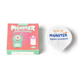 Насадка на член Recare Turquoise Monster Spike Condom (презерватив з вусиками) - №4