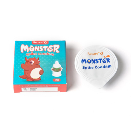 Насадка на член Recare Red Monster Spike Condom (презерватив з рядами шипів) - - фото №4