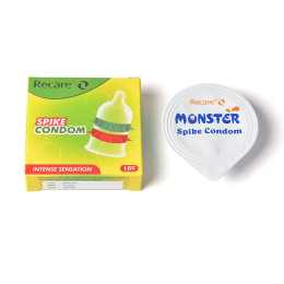 Насадка на член Recare Spike Condom Green (презерватив з рядами шипів) - №4