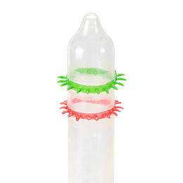 Насадка на член Recare Spike Condom Green (презерватив з рядами шипів) - №2