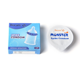 Насадка на член Recare Spike Condom Blue (презерватив з шипами) - №4