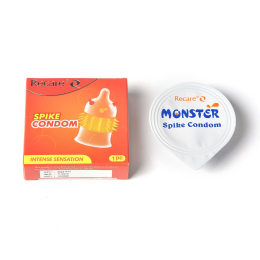 Насадка на член Recare Spike Condom Orange (презерватив з вусиками та шипами) - - фото №4