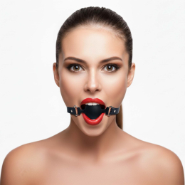 Кляп силіконовий Art of Sex - Balls, екошкіра, чорний - - фото №2