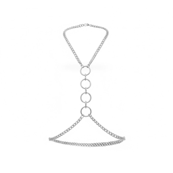 Металева портупея Art of Sex - Mango, колір срібло, XS-2XL - фото