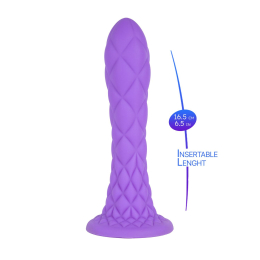 Фалоімітатор SilexD Fantasy Liquid Silicone Dreamy 7in Purple - - фото №7