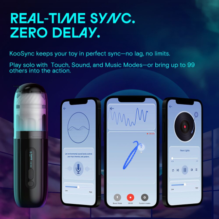 Смарт-мастурбатор Kaotik Labs The Shockwave, режим edging, імітація фрикцій - фото №18