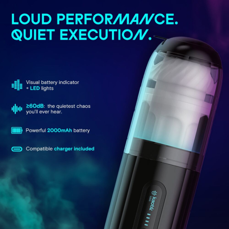 Смарт-мастурбатор Kaotik Labs The Shockwave, режим edging, імітація фрикцій - фото №19