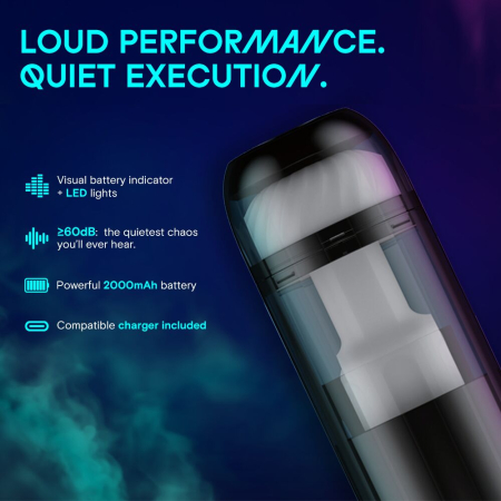 Смарт-мастурбатор Kaotik Labs The Cocoon, режим edging, пульсації, підігрів до 42 °C - фото №16