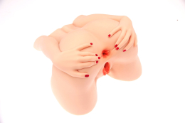 Мастурбатор-попа Naked Factory MONICA, вагіна + анус, 2 канали, дуже реалістичний, наскрізний - №3