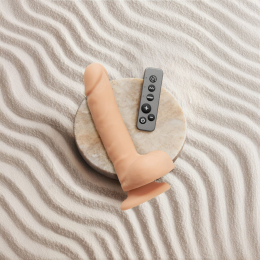 Фалоімітатор з вібрацією і ротацією Strap-On-Me Rotating & Vibrating Realistic Dildo - L - Vanilla - №5