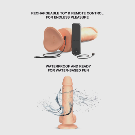 Фалоімітатор з вібрацією і ротацією Strap-On-Me Rotating & Vibrating Realistic Dildo - L - Vanilla - фото №3