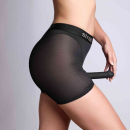 Шорти з фіксацією ділдо Strap-On-Me Harness Lingerie Halo - L - Black - - фото №5