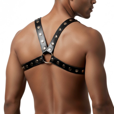 Чоловіча портупея Art of Sex - Spartacus, екошкіра, колір чорний, розмір L-2XL - фото №2