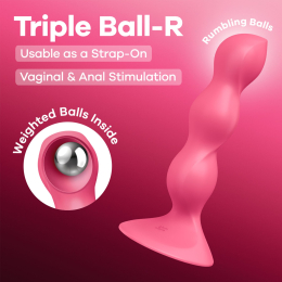 Анальний стимулятор-намистини Satisfyer Triple Ball-R Red - - фото №7