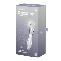 Двосторонній скляний дилдо Satisfyer Dazzling Crystal 2 Transparent - №5