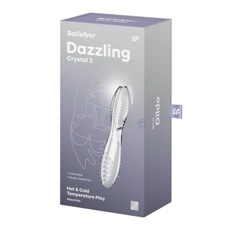 Двосторонній скляний дилдо Satisfyer Dazzling Crystal 2 Transparent - фото №5