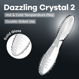 Двосторонній скляний дилдо Satisfyer Dazzling Crystal 2 Transparent - №6