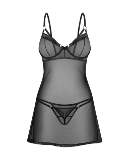 Сорочка Obsessive Euridia chemise & tanga XS/S - №2