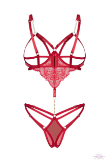 Боді Obsessive Matildea crotchless teddy S/M - №3