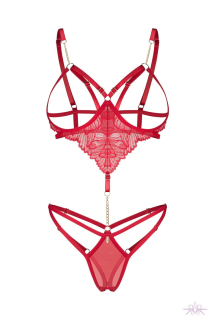 Боді Obsessive Matildea crotchless teddy S/M - №2