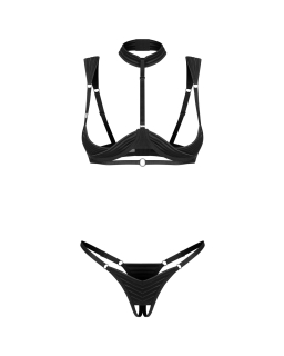 Комплект Obsessive Roccele 2-pcs crotchless set S/M - - фото №2