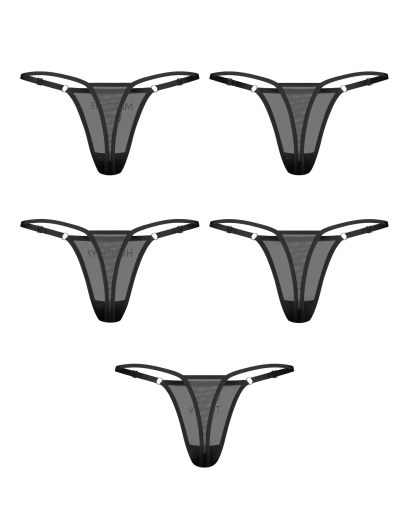Набір трусиків Obsessive Violami 5-pack thong S/M - фото №2
